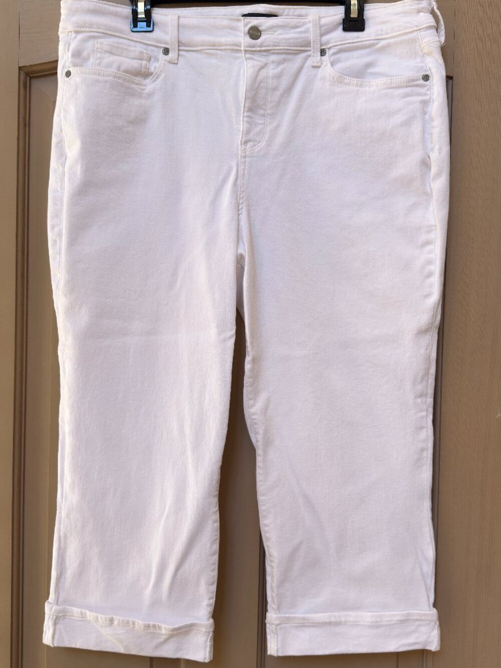 NYDJ Marilyn Straight White Jeans Size 16